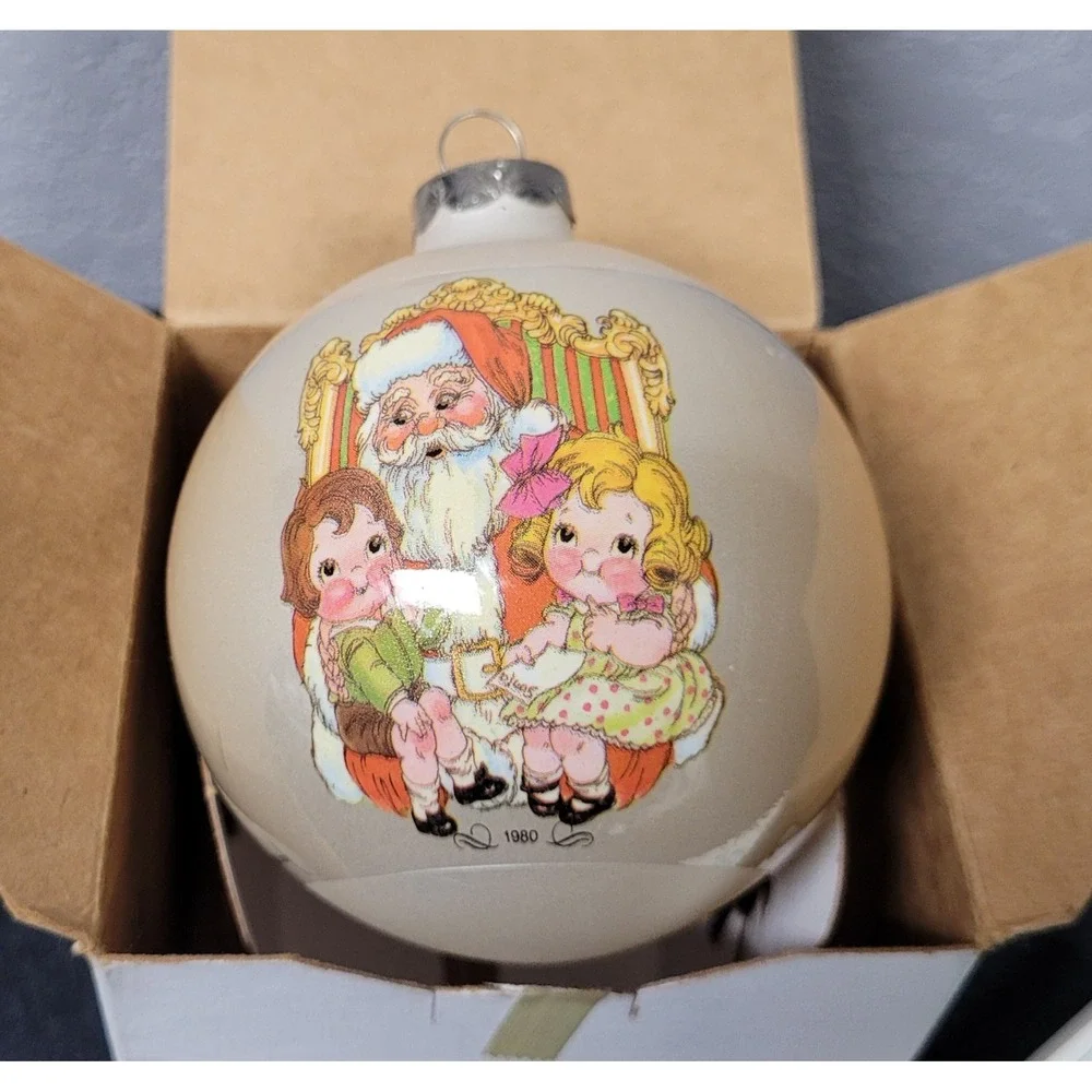 Vintage 1980 Campbell's Kids Collector's Edition Christmas Glass Ball Ornament